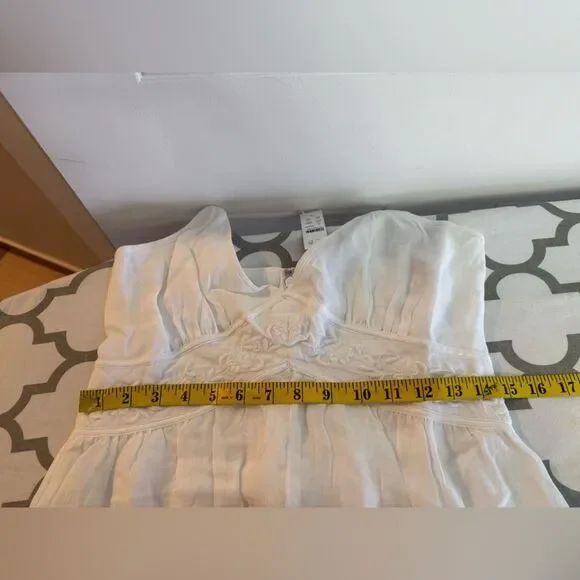 J.Crew Embroidered midi dress in ramie NWT Size 4 - Picture 4 of 9